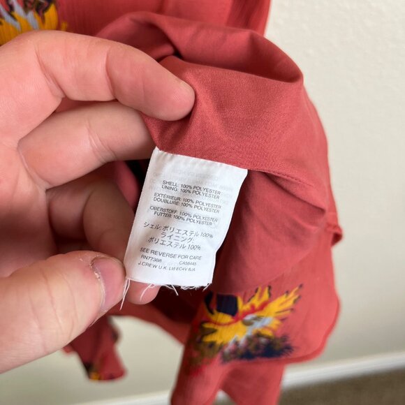 Madewell Posy Cactus Short Sleeve Mini Ruffle Dress Spiced Rose Women’s Size 2 - Picture 9 of 10